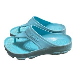 Blue Birkenstock Birkis Sandals with Ventilation Holes and Textured Footbed 36